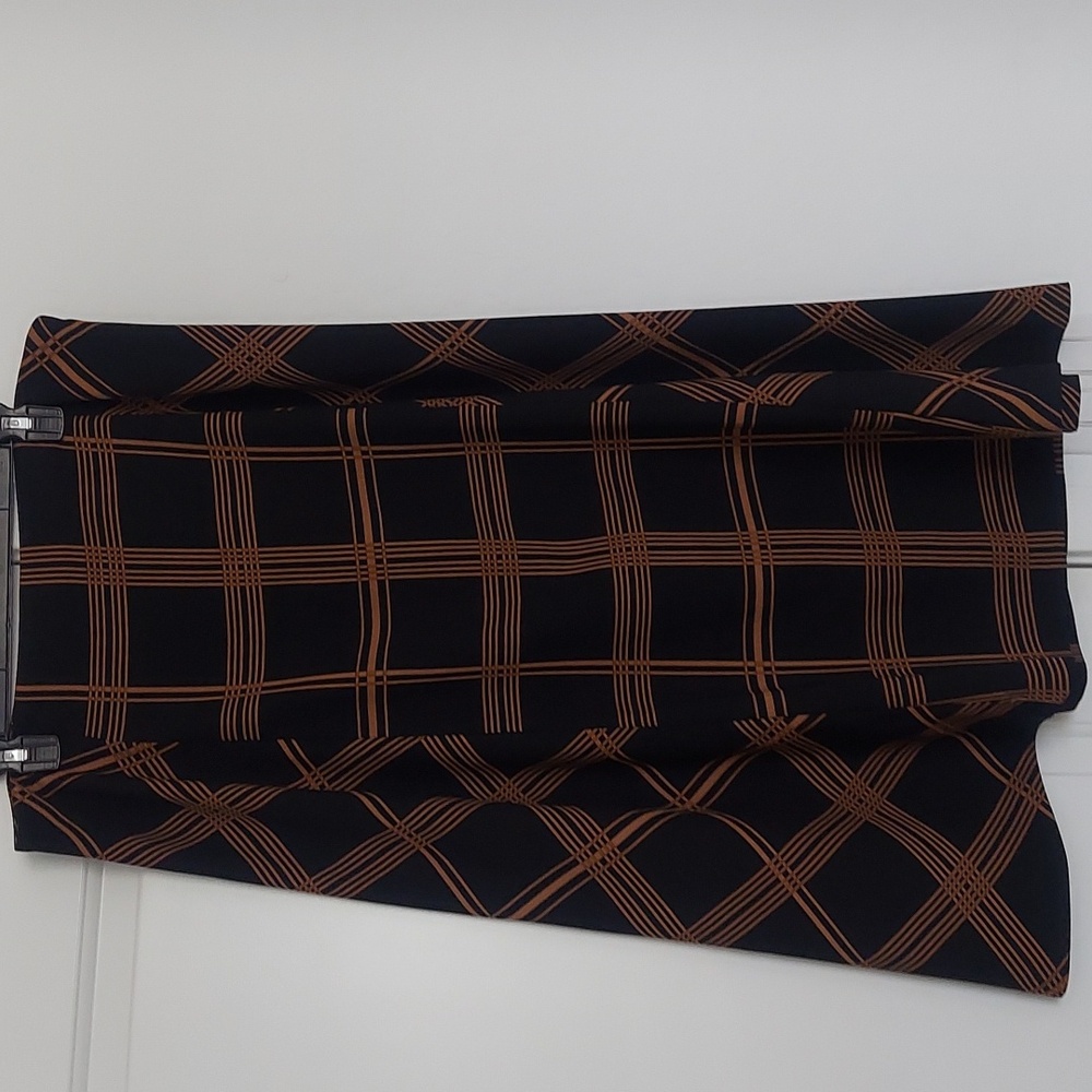 Halogen Plaid A-line Midi Skirt